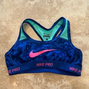 Blue Nike Sports Bra